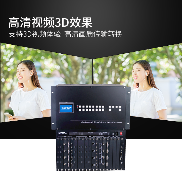 數(shù)字高清HDMI/DVI/SDI/IP多信號視頻混合矩陣主機(jī)