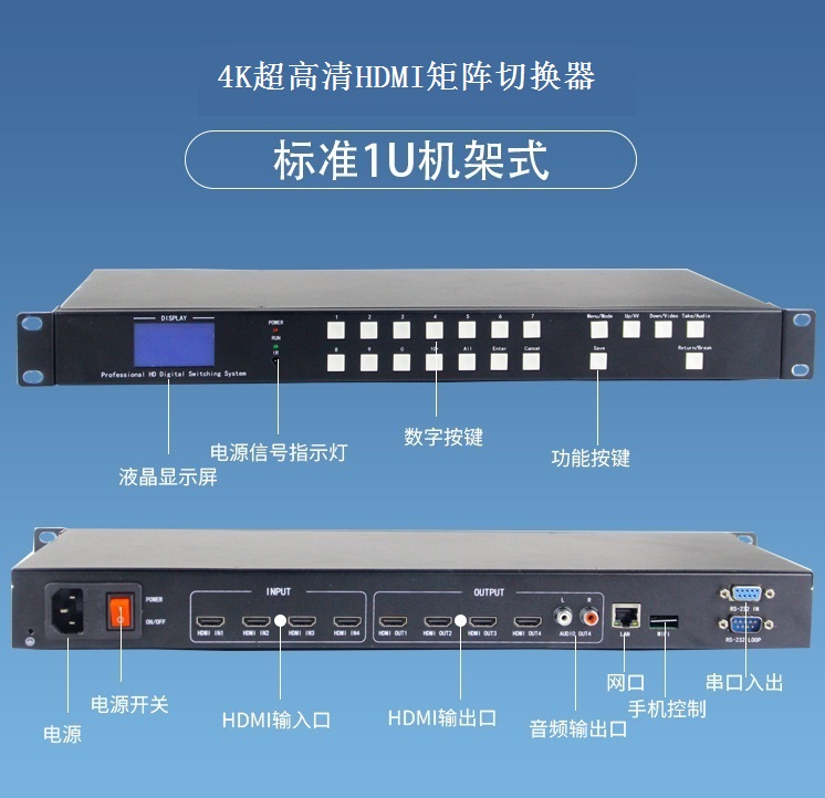 4K超高清HDMI矩陣切換器